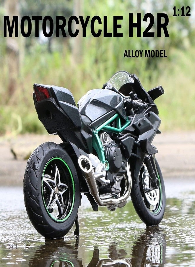 Bestie toys نموذج دراجة نارية مصبوب من المعدن من بيستي تويز، مناسب لنينجا H2R، نموذج دراجة نارية واقعي، بمقياس 1:12، لعبة دراجة نارية للأطفال أو لهواة الجمع، هدية مثالية للأصدقاء والشباب، متعدد الألوان - Image 3